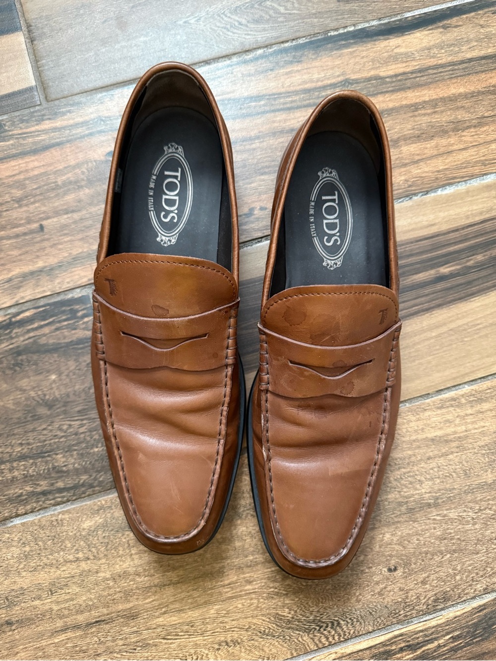 Tod's Chestnut Brown Leather Penny Loafers